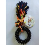 ROPE TOY WITH RUBBER HANDLE AND BALL