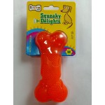 Squeaky Delights Premium Rubber Bone Toy (Medium)
