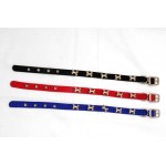 PAWS/BONE STUDDED COLLAR 15MM